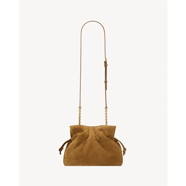 Saint Laurent JAMIE shoulder pouch in suede, view 3