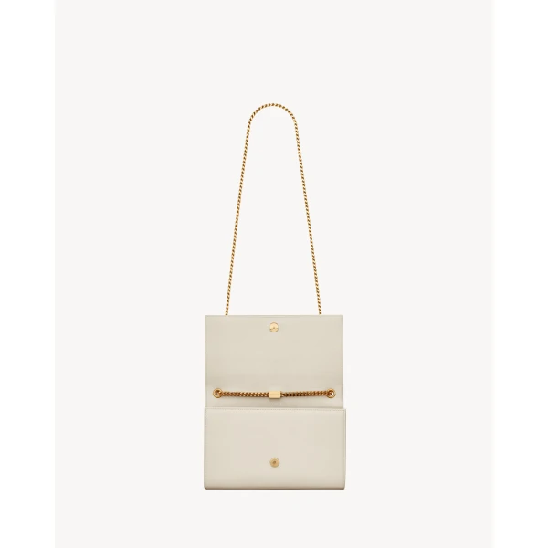Saint Laurent KATE MEDIUM IN GRAIN DE POUDRE EMBOSSED LEATHER, view 5