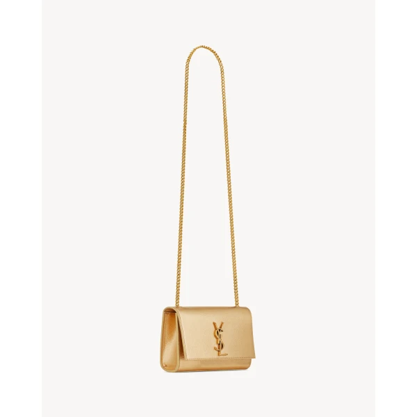 Saint Laurent KATE SMALL IN METALLIC LEATHER, view 5