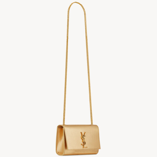 Saint Laurent KATE SMALL IN METALLIC LEATHER designed in Paris
