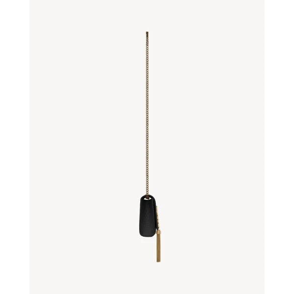 Saint Laurent KATE SMALL TASSEL IN CROCODILE-EMBOSSED LEATHER, view 3