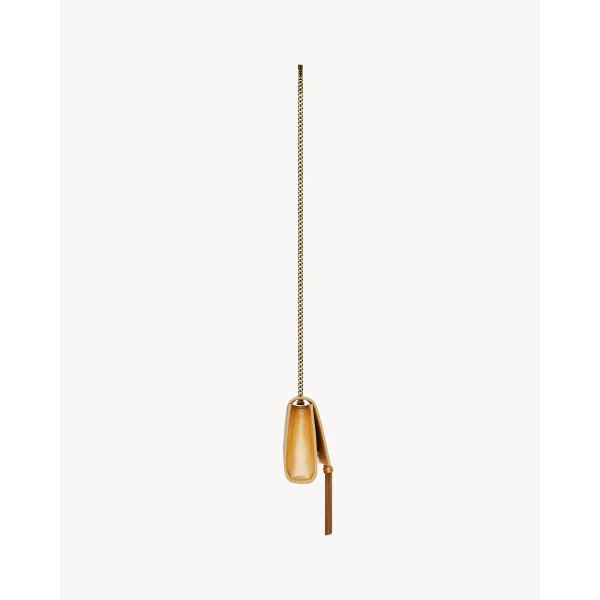 Saint Laurent KATE SMALL TASSEL IN METALLIC LEATHER, view 3