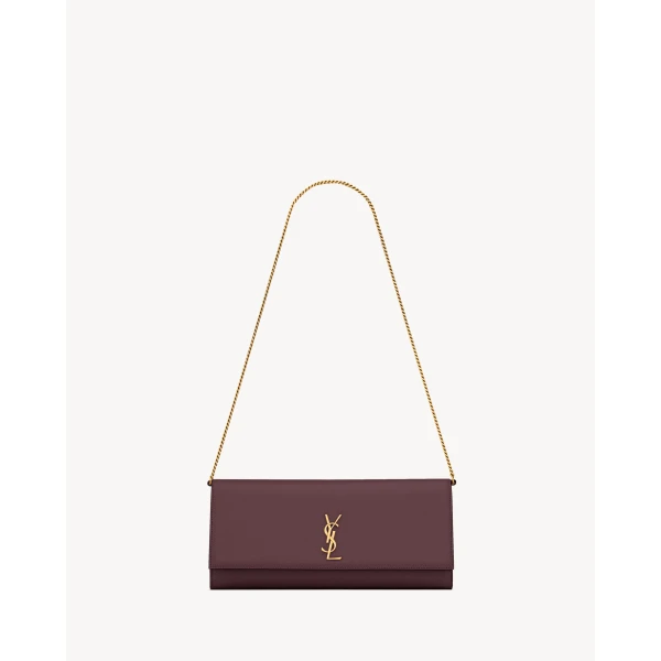 Saint Laurent KATE clutch in grain de poudre leather, view 2
