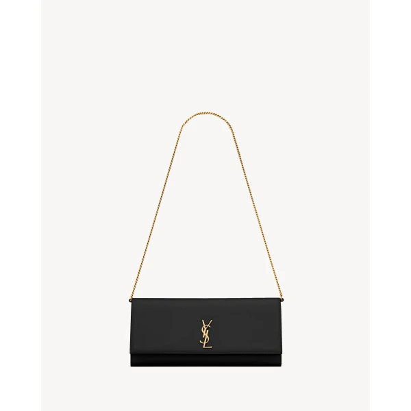 Saint Laurent KATE clutch in grain de poudre leather, view 2