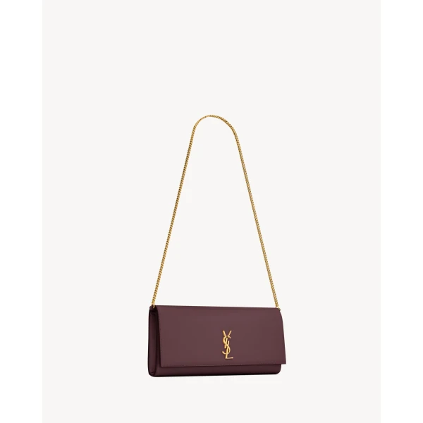 Saint Laurent KATE clutch in grain de poudre leather, view 6