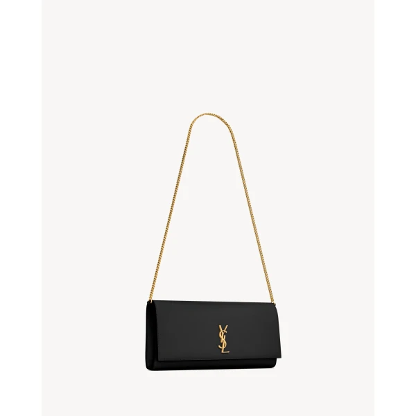 Saint Laurent KATE clutch in grain de poudre leather, view 6