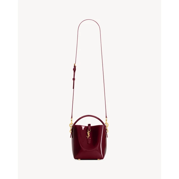 Saint Laurent LE 37 mini in patent leather, view 2