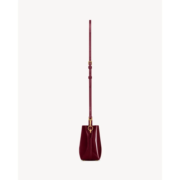 Saint Laurent LE 37 mini in patent leather, view 4