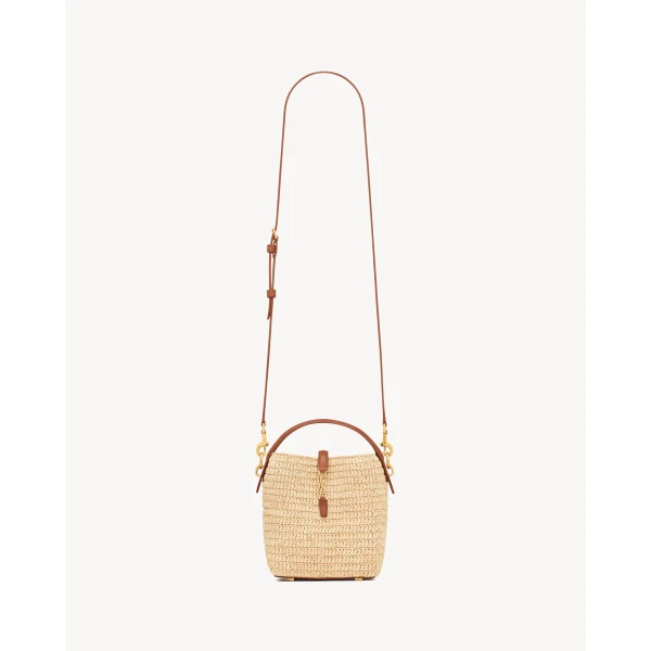 Saint Laurent LE 37 mini in raffia, view 2