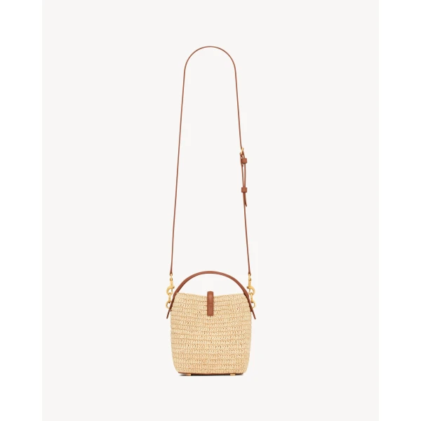 Saint Laurent LE 37 mini in raffia, view 3