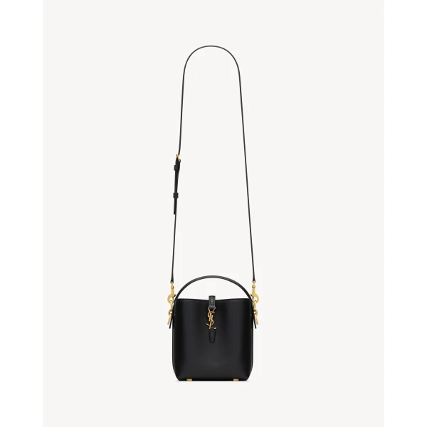 Saint Laurent LE 37 mini in shiny leather, view 2