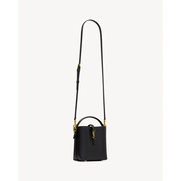 Saint Laurent LE 37 mini in shiny leather, view 5