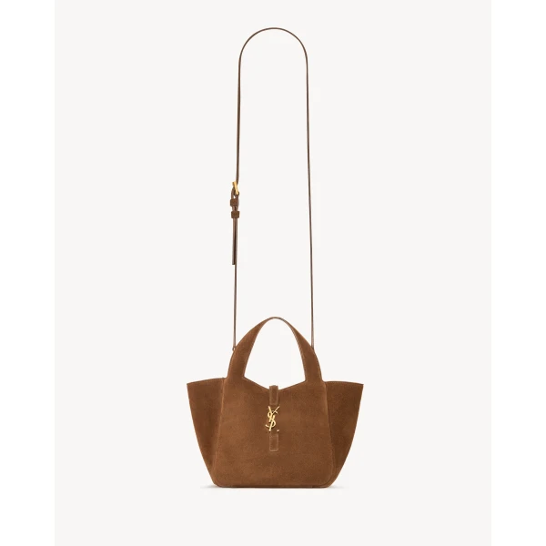 Saint Laurent LE 5 À 7 BABY BEA in suede, view 3