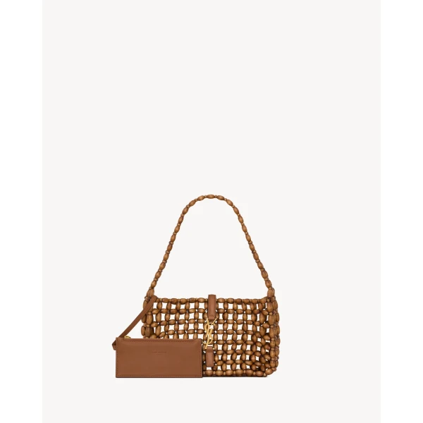 Saint Laurent LE 5 À 7 in wood beads, view 2