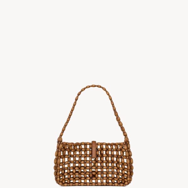 Saint Laurent LE 5 À 7 in wood beads designed in Paris