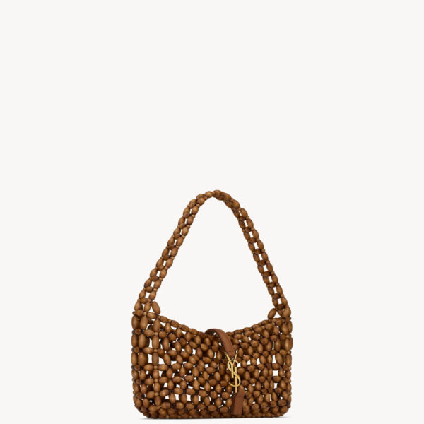 Saint Laurent LE 5 À 7 in wood beads designed in Paris