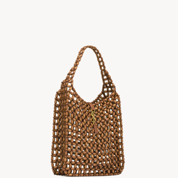 Saint Laurent LE 5 À 7 large in wood beads designed in Paris