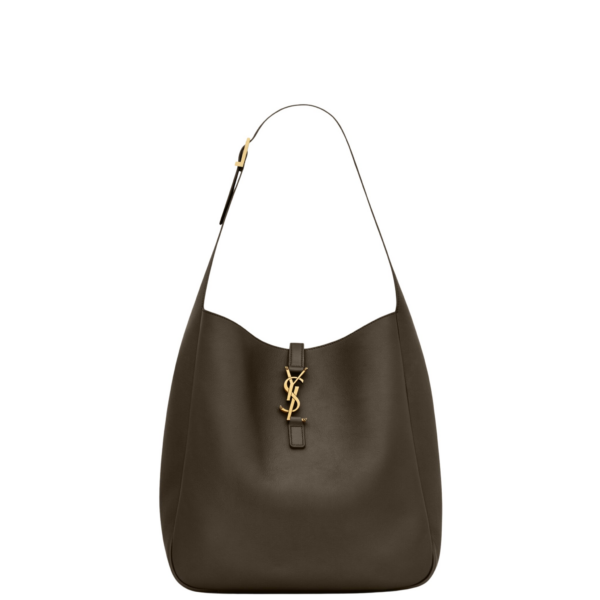Saint Laurent LE 5 À 7 supple LARGE in grained leather designed in Paris