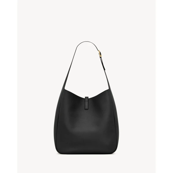 Saint Laurent LE 5 À 7 supple LARGE in grained leather, view 3