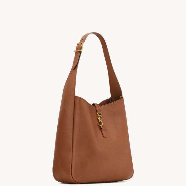 Saint Laurent LE 5 À 7 supple LARGE in grained leather designed in Paris