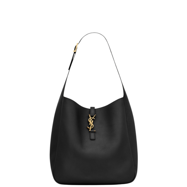 Saint Laurent LE 5 À 7 supple LARGE in grained leather designed in Paris
