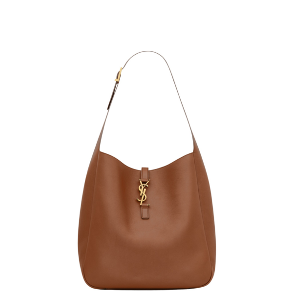 Saint Laurent LE 5 À 7 supple LARGE in grained leather designed in Paris
