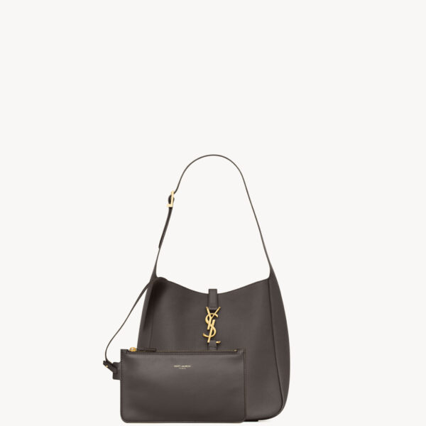 Saint Laurent LE 5 À 7 supple small in grained leather designed in Paris