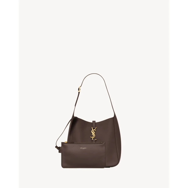 Saint Laurent LE 5 À 7 supple small in grained leather, view 3