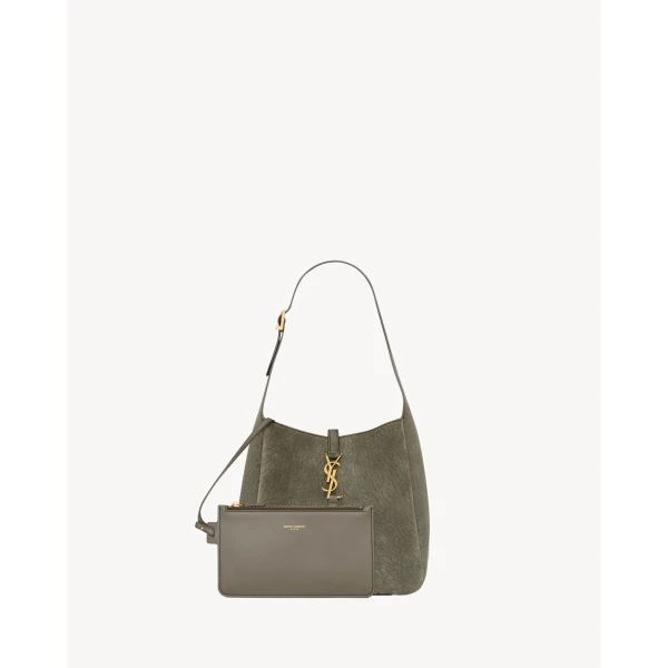 Saint Laurent LE 5 À 7 supple small in grained nubuck, view 3