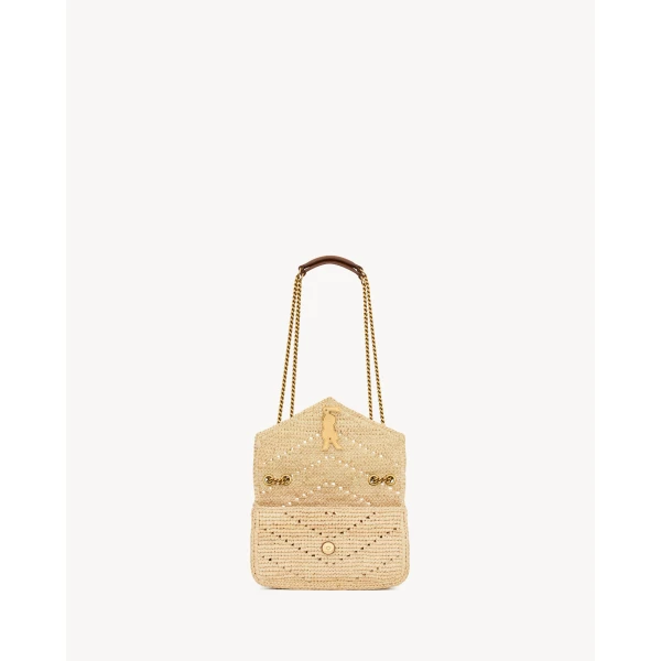 Saint Laurent LOULOU MINI in raffia, view 5