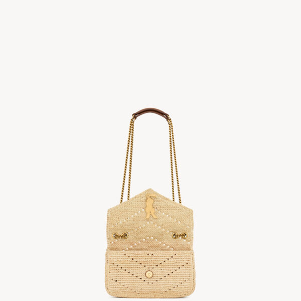 Saint Laurent LOULOU MINI in raffia designed in Paris
