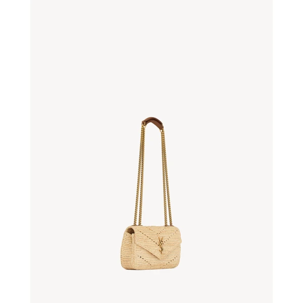 Saint Laurent LOULOU MINI in raffia, view 6