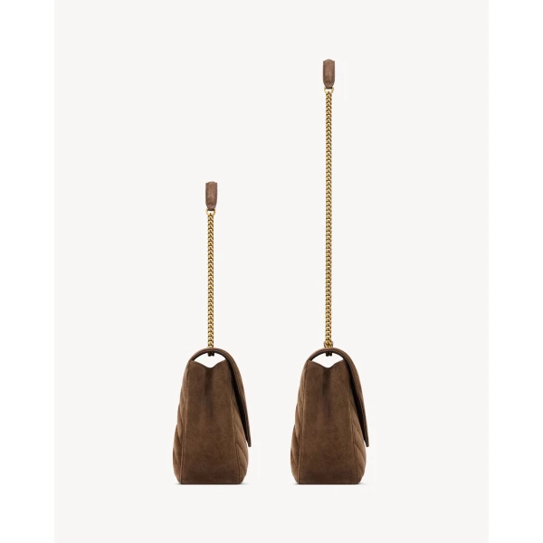 Saint Laurent LOULOU large in MATELASSÉ suede, view 4
