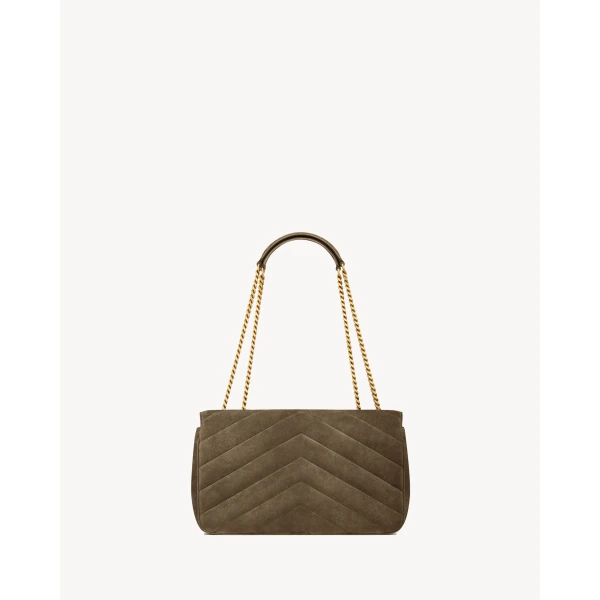 Saint Laurent LOULOU medium in MATELASSÉ suede, view 2