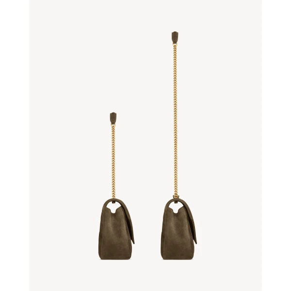Saint Laurent LOULOU medium in MATELASSÉ suede, view 3