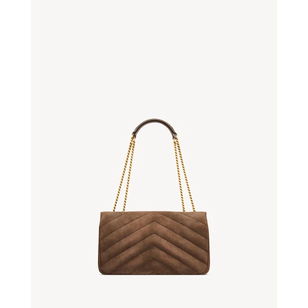 Saint Laurent LOULOU medium in MATELASSÉ suede, view 3