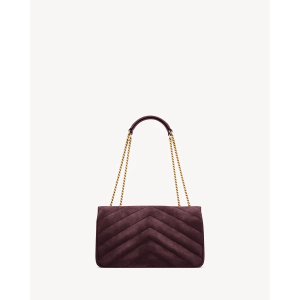 Saint Laurent LOULOU medium in MATELASSÉ suede, view 3