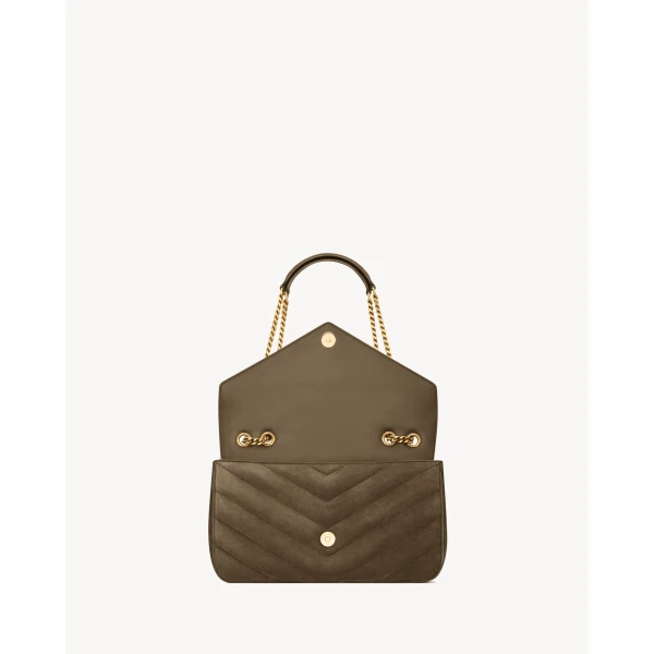 Saint Laurent LOULOU medium in MATELASSÉ suede, view 4