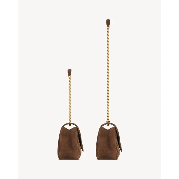 Saint Laurent LOULOU medium in MATELASSÉ suede, view 4