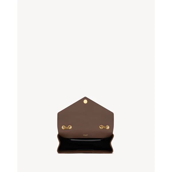 Saint Laurent LOULOU medium in MATELASSÉ suede, view 6