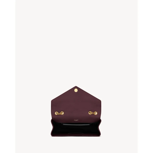 Saint Laurent LOULOU medium in MATELASSÉ suede, view 6