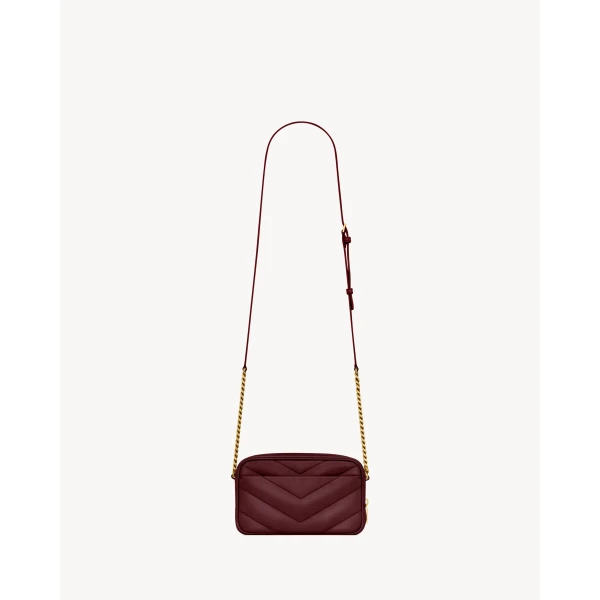Saint Laurent LOULOU mini camera bag in lambskin, view 2