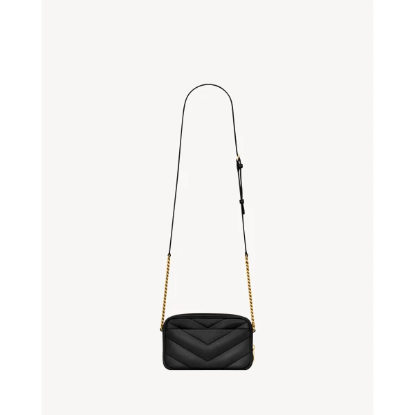 Saint Laurent LOULOU mini camera bag in lambskin, view 2