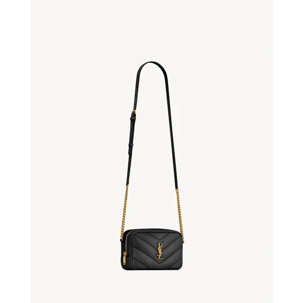 Saint Laurent LOULOU mini camera bag in lambskin, view 4