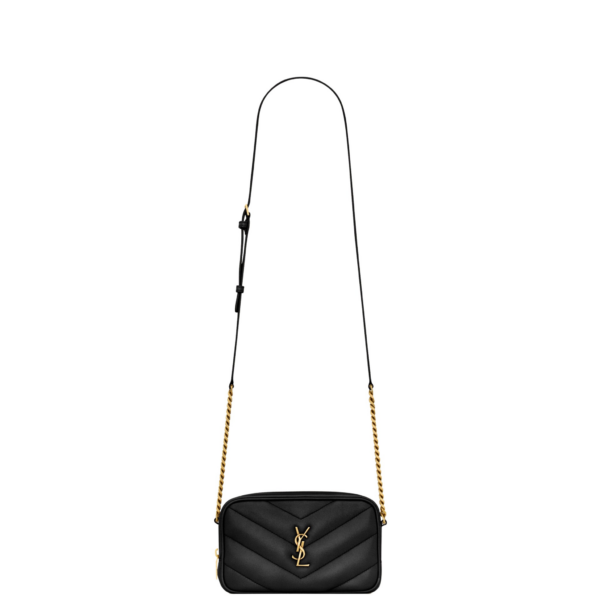 Saint Laurent LOULOU mini camera bag in lambskin designed in Paris