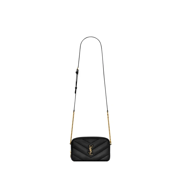 Saint Laurent LOULOU mini camera bag in lambskin designed in Paris