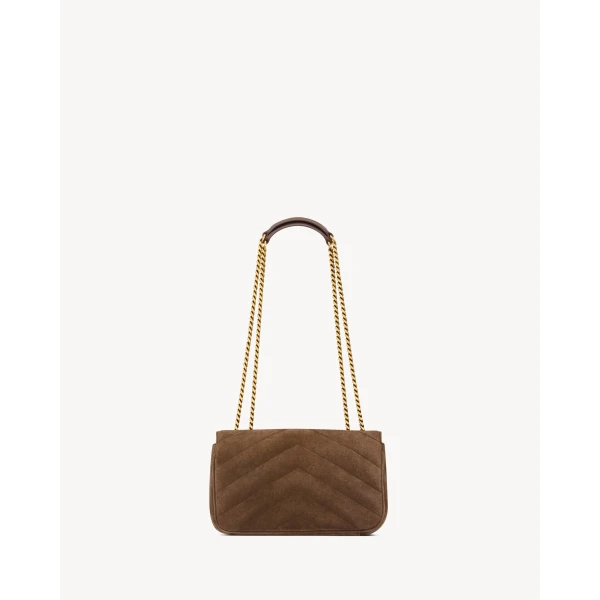 Saint Laurent LOULOU small in MATELASSÉ suede, view 3