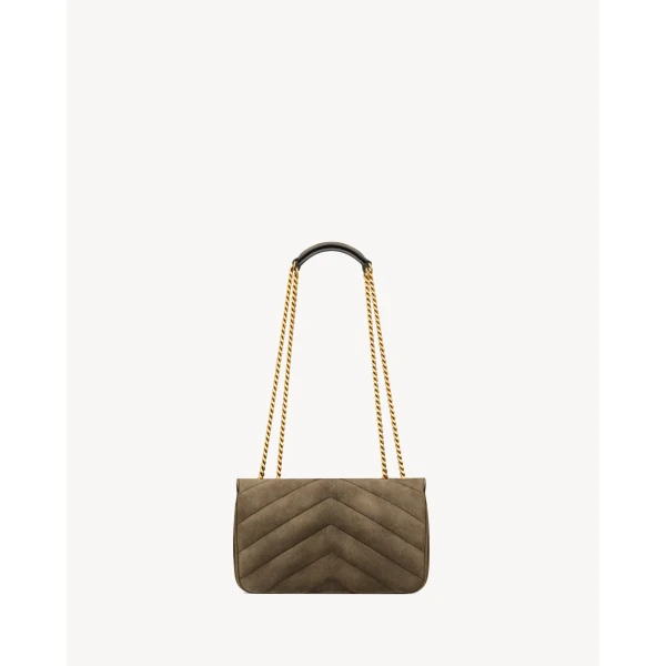 Saint Laurent LOULOU small in MATELASSÉ suede, view 3
