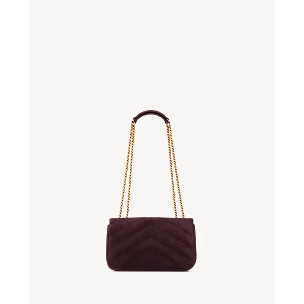 Saint Laurent LOULOU small in MATELASSÉ suede, view 3