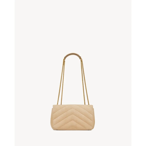 Saint Laurent LOULOU small in MATELASSÉ suede, view 3